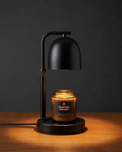 Lisunar Minimalist Candle Warmer Lamp — Matte Black